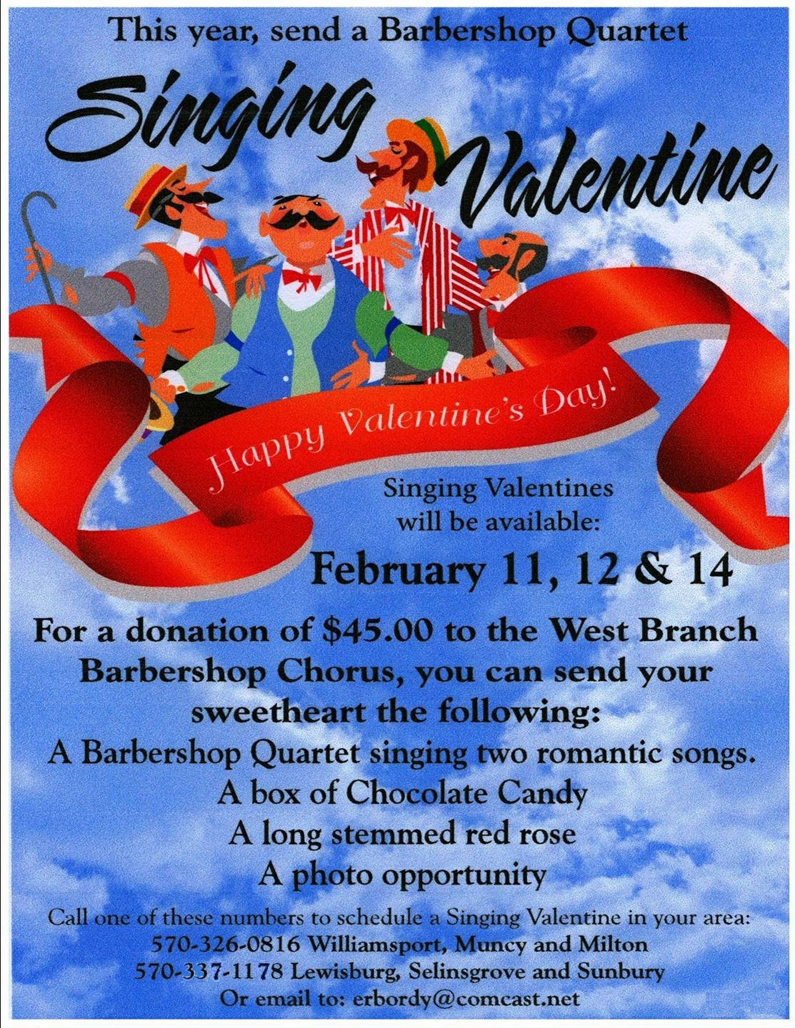 singing valentines bear
